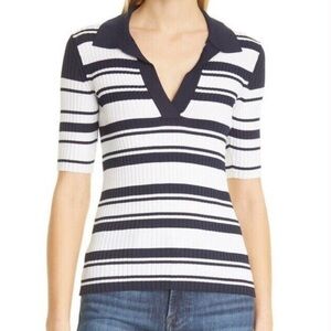 Baum und Pferdgarten Navy Blue Stripe Cecela Stripe Knit Top M